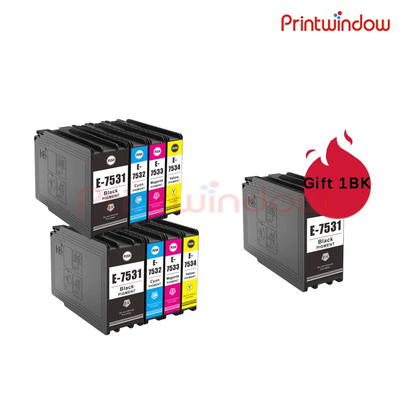 Фото T7531 T7532 T7533 T7534 Картридж для Epson WF-6093 WF-6593 WF-8093 WF-8593 E-7531 E-7532 E-7533 E-7534 №1