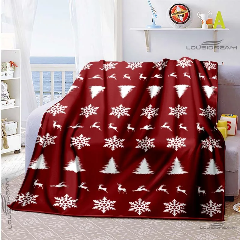 

Рождественское декоративное одеяло, приятное на ощупь удобное одеяло для дивана, офисное одеяло для взрослых и детей, домашнее декоративно...