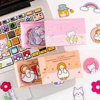 40pcsbag cute cat rabbit bear duck animal sticker decoration diy scrapbooking sticker stationery kawaii diary label stickers