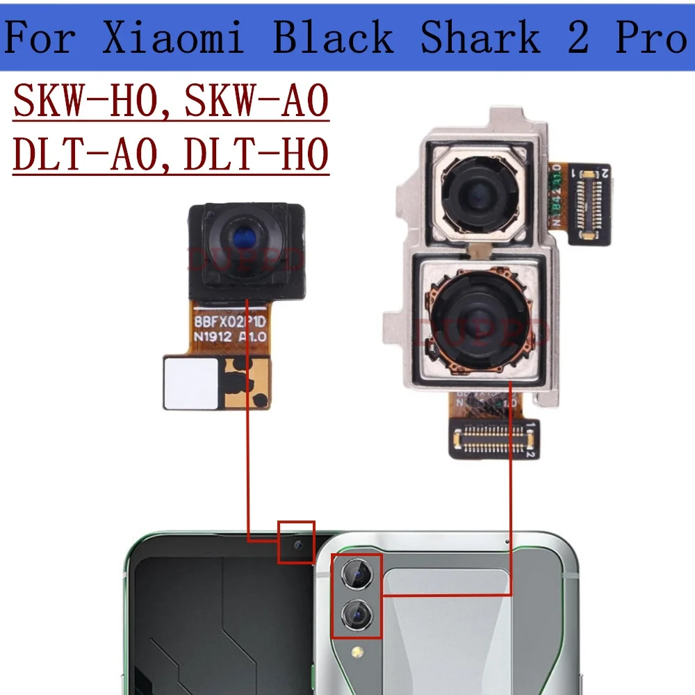 

Original Front Rear Camera For Xiaomi Black Shark 2 Pro 2Pro SKW-H0 DLT-A0 Wide Macro Back Main Camera Module Flex Cable