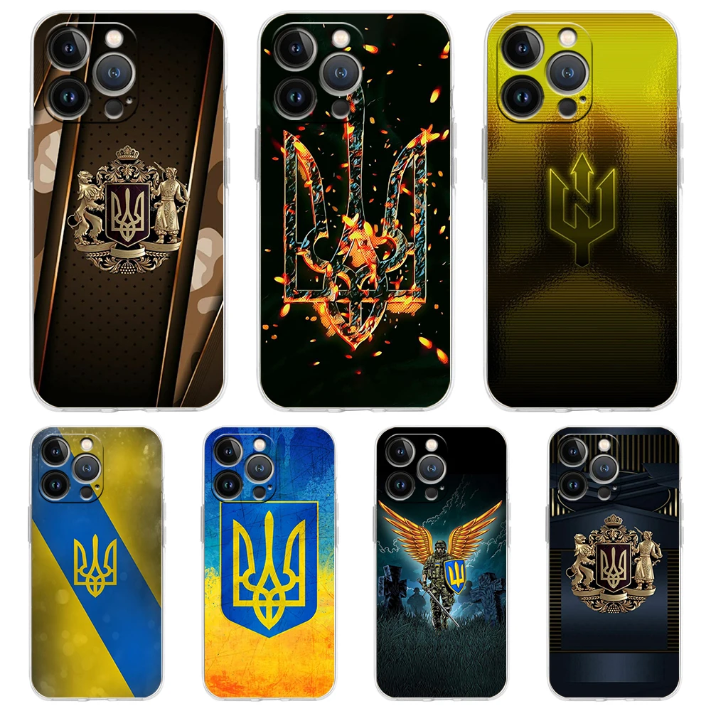 

Ukraine Flag Soft Transparent Phone Case Cover for iPhone 13 12 11 Pro Max X XR 8 7 Plus SE 2020 XS Max Luxury Shell Fundas Bag