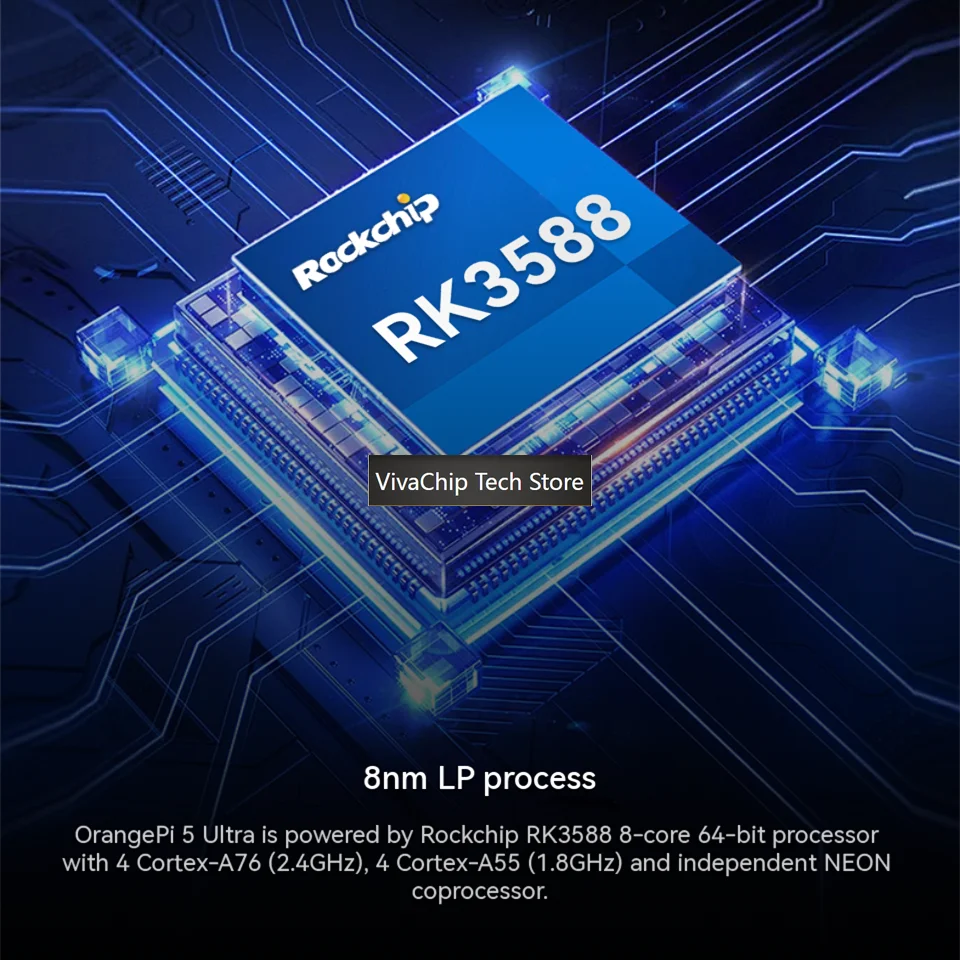 Фото Плата для разработки VivaChip TechOrange Pi 5 Ultra с 16 ГБ LPDDR5 ОЗУ, RK3588 Rockchip, Wi-Fi 6E+BT5.3, портами M.2 и HDMI, аналог OPi5 Ultra №4