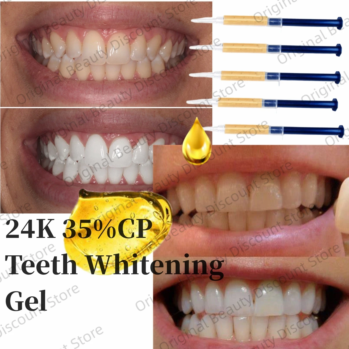 

Профессиональная стоматологическая система отбеливания зубов 24K 35% CP Gold, гель для отбеливания зубов, желтые Инструменты для удаления