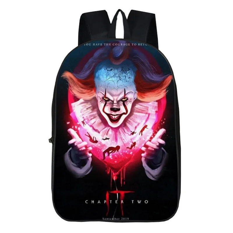 

Stephen King's It Backpack Students School Bag Large Capacity Backpacks School Supplies Stationery Bags Pennywise School Bags