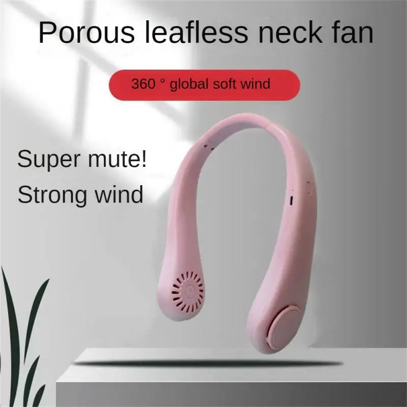 

Hanging Neck Fan Long Endurance Super Quiet Portable Neck Small Fans Low-power Consumption Glacier Bladeless Air Cooler 3rd Gear