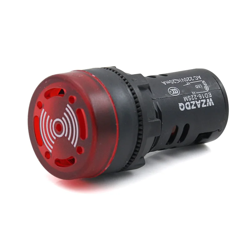 

Alarm device, buzzer on, sound and intermittent flashing, 22mm, 12V, 24V, 220V