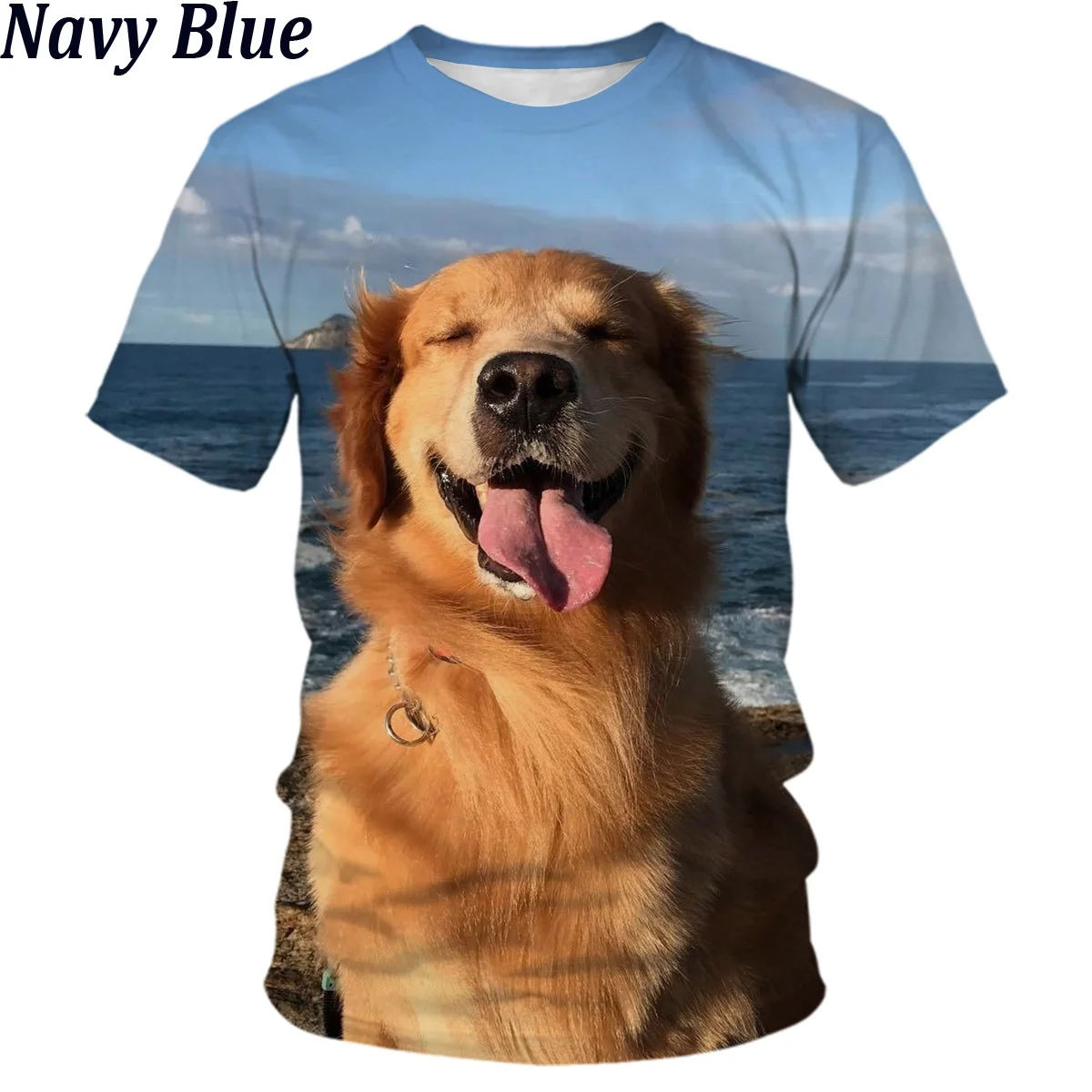 Kawaii Golden Retriever Pattern 3D Print T-shirt Summer Men Women Fashion Casual T Shirts Boy Girl Children Funny Animal Clothes images - 6