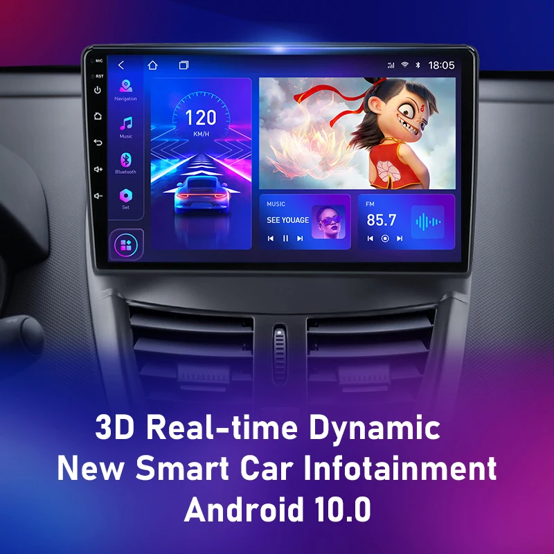 Srnubi Android 11 Car Radio Multimedia Video Player For Peugeot 207 CC 207CC 2006 2007 2008 2009 2010 - 2015 2Din RDS Stereo DVD