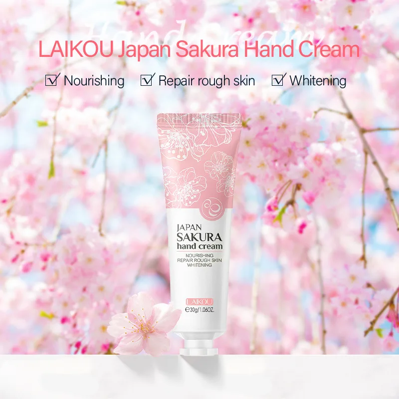 Крем для рук LAIKOU Sakura увлажняющий смягчающий освежающий зимний продукт ухода за