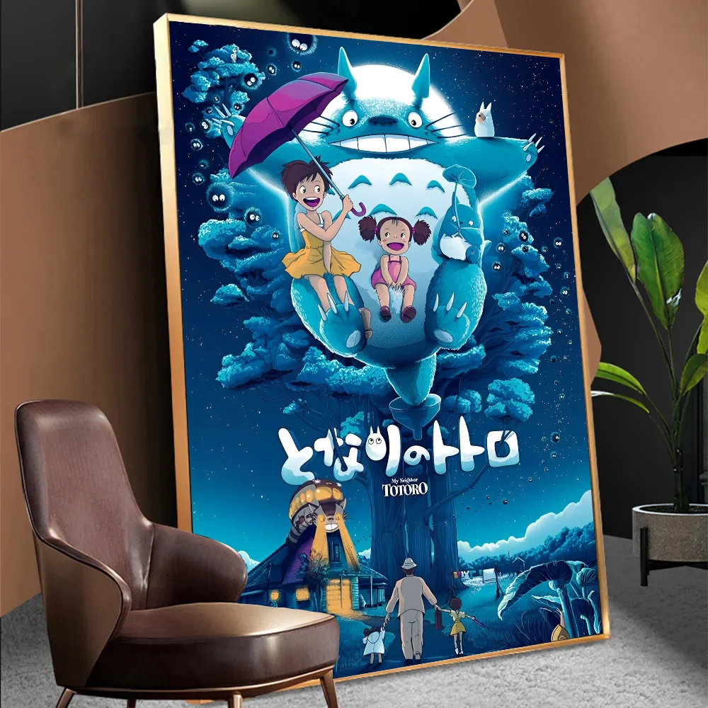 T-Totoro Studios Ghi-bli самоклеящийся художественный постер ретро наклейка из
