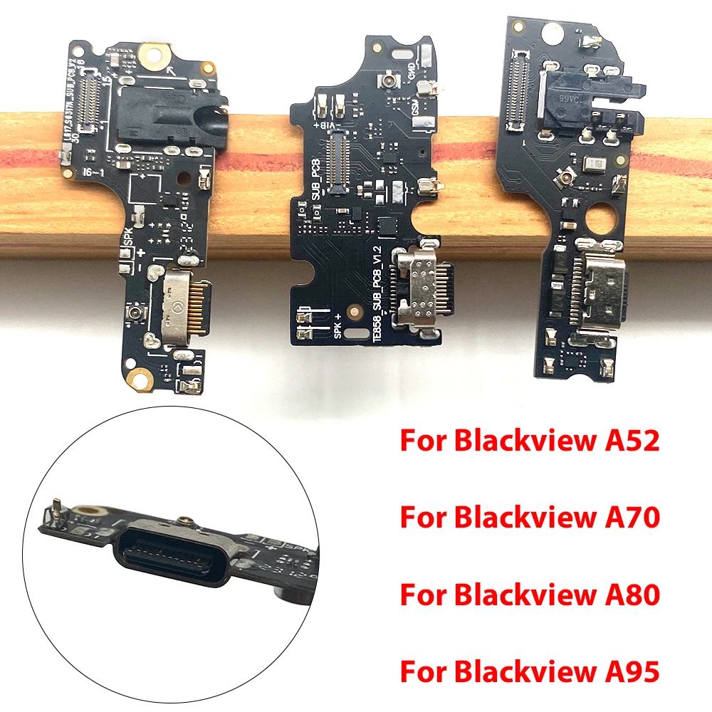 Фото Плата разъема USB Micro для зарядки (гибкий шлейф) для Blackview A52, A70, A80, A92, Mage 1, Oscal C80, Tiger 12, Tab 11, 12, 13, Oukitel C35 №5