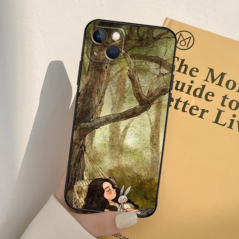 Чехол с дневником лесной девочки для iPhone 13 12 11 14 Pro Max Mini XR X XS MAX 6S 7 8 Plus SE 2020 2022 чехол