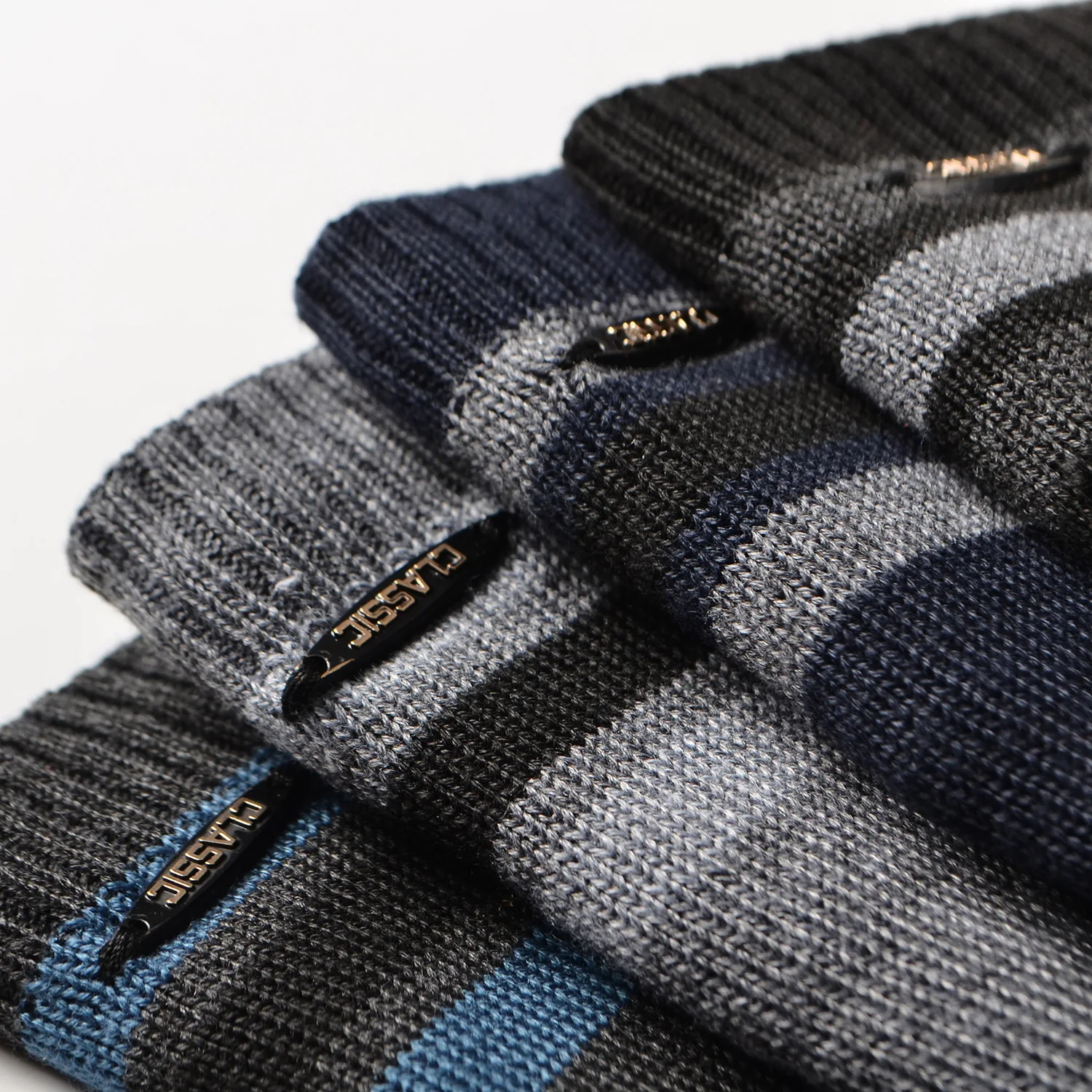 Теплые зимние шапки плюс флисовая вязаная шапка для мужчин толстые удобные