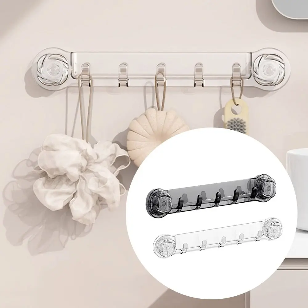 5 крючков крючки на присоске настенная вешалка для полотенец ванной комнаты без