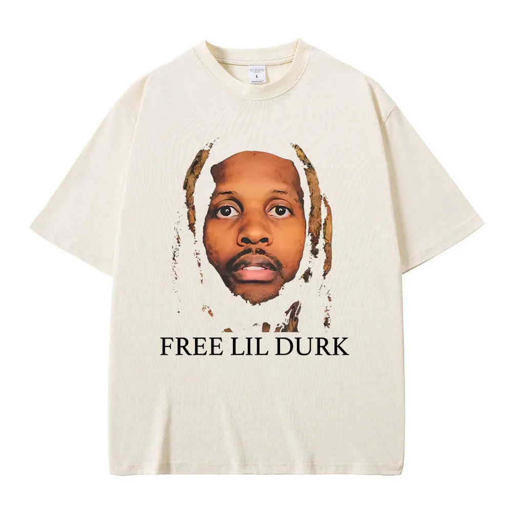 Бесплатные футболки Lil Durk Mugshot мужская модная футболка с круглым вырезом и