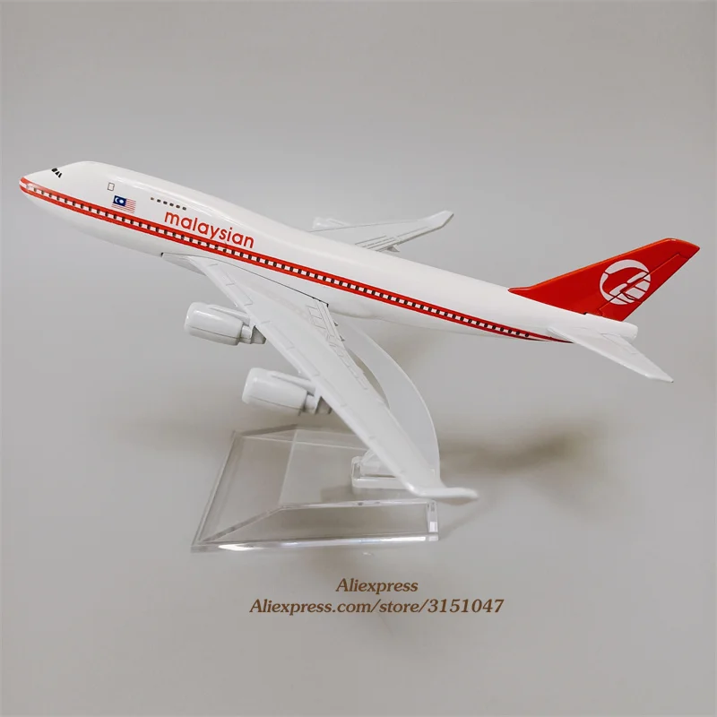 

16cm Alloy Metal Air Malaysia B747-200 Airlines Airplane Model Malaysia Boeing 747 Airways Plane Model Diecast Scale Aircraft