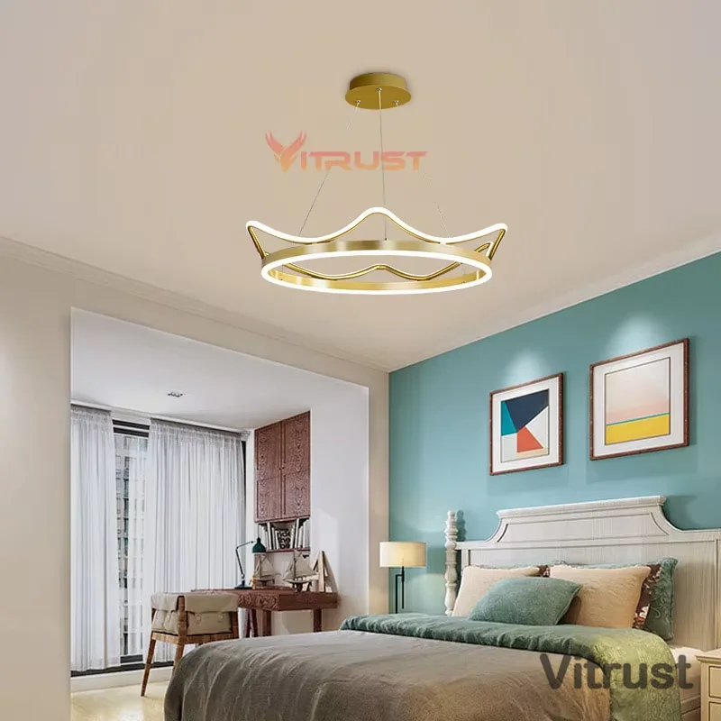 Скандинавская хрустальная люстра лампа для детей домашний светильник девочек