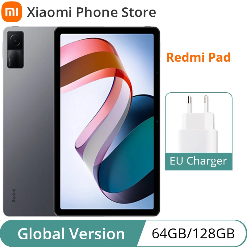  Global Version Xiaomi Redmi Pad 6GB+128GB 10.61" 2K Display MTK Helio G99 Octa Core 90Hz 8000mAh Battery 18W Charging Mi Tablet 