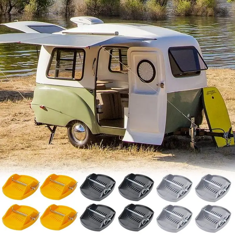 wa podkładka pod podnośnik do kamperów Blok poziomujący Elastyczna 4szt Antypoślizgowa Podkładki wyboru Bloki poziomujące przyczepy RV