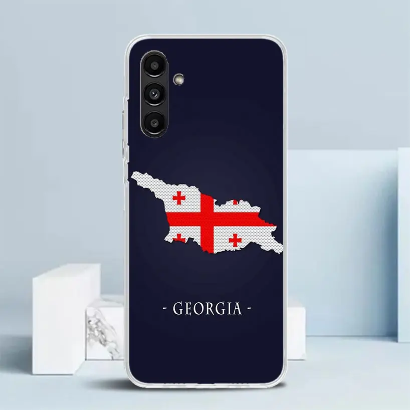 Фото Чехол для телефона с флагом Джорджии для Samsung Galaxy A15 A14 A13 A12 A55 A54 A53 A52 A35 A34 A33 A32 A25 A24 A23 A22 A04S A03S A02S №3