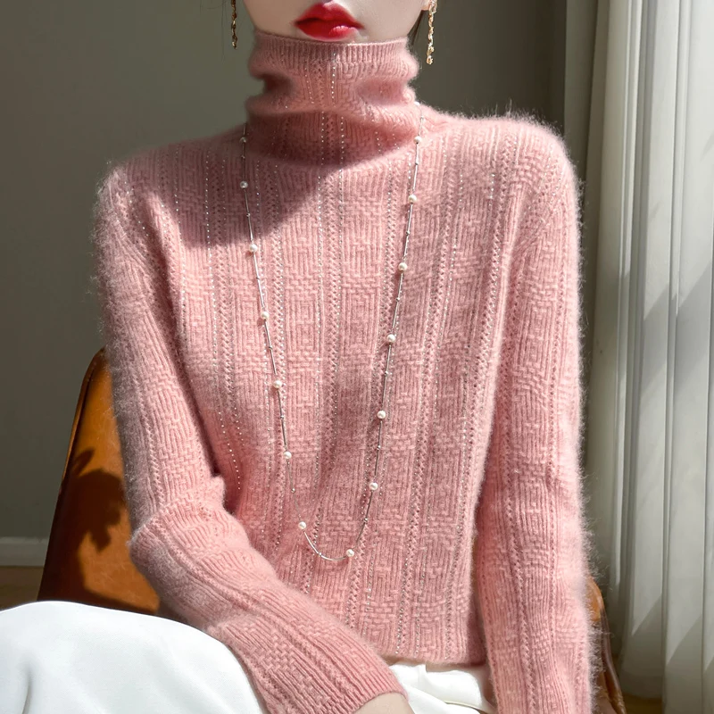 Осень/зима новинка Модный женский трикотажный кашемировый пуловер свободного