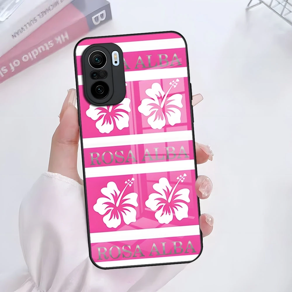 Fashion A-ALBA R-ROSA Phone Case For Xiaomi 14 Lite 12 Pro 11t 13 POCO M6 M5 X6 X5 X3 NFC F5 F6 Tempered Glass Cover