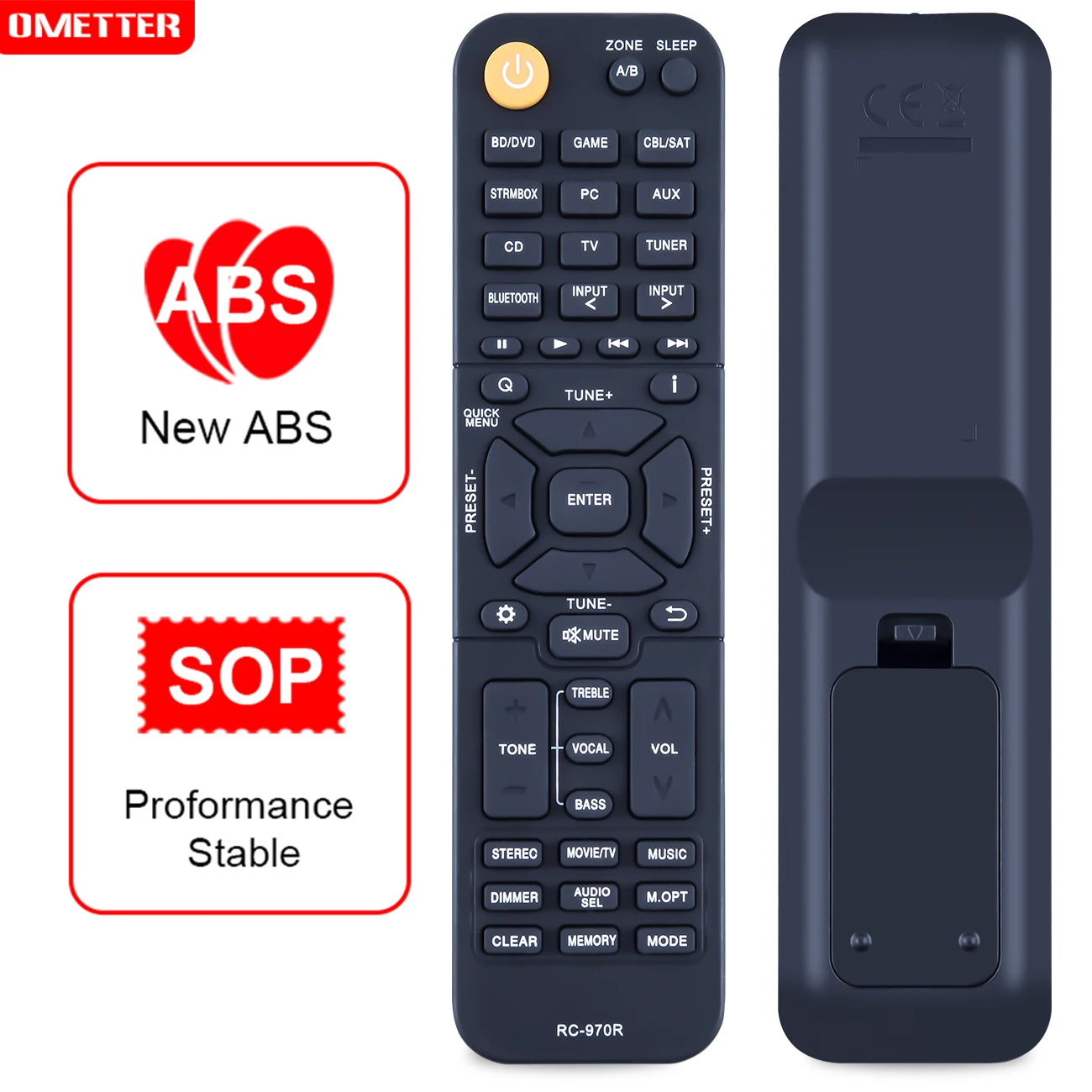 

Universal Remote Replacement for ONKYO RC-970R TX-SR393 HT-R398 TX-SR494 HT-S3910 Audio/Video Receiver Remote Control