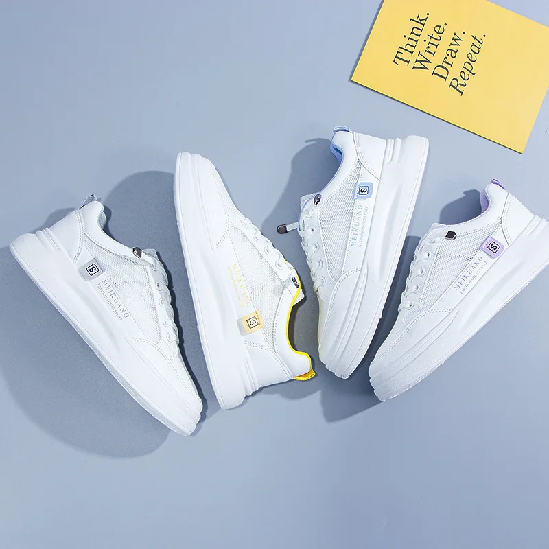 Small White Shoes Women's 2022 Spring New All-match Mesh Summer Breathable Student Shoes Women's Ins Tide Board Shoes Women