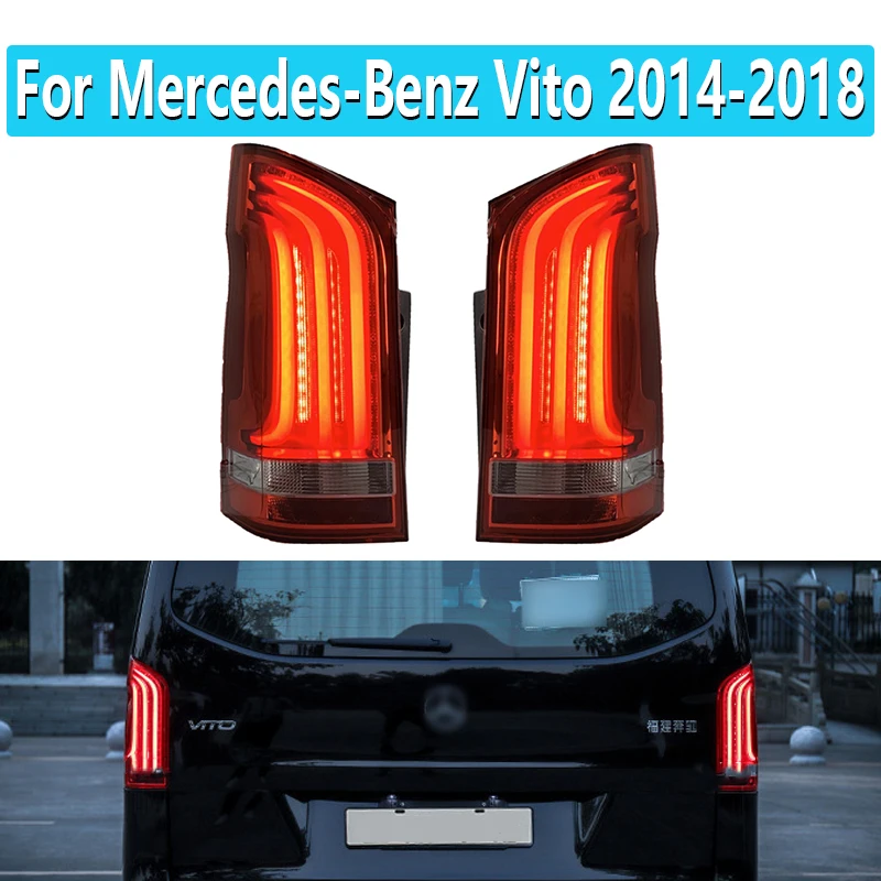 

Car Styling For Vito Tail Lights 2014-2018 New Vito LED Tail Lamp LED DRL Turn Dynamic Signal Brake Reverse Auto Accessories