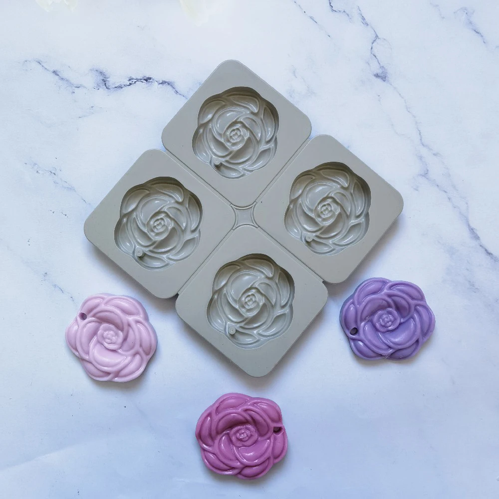 

Rose Flower Silicone Soap Mould. Polymer Clay Mold. Homemade Gypsum Aromatherapy Wax Slice Mold. DIY Ceramic Tools