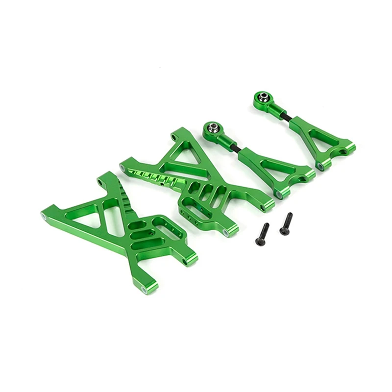 

1Set Rc Car Toys Games Parts Alloy CNC Suspension Arm Kit Fit For 1/5 HPI ROFUN BAHA ROVAN KM BAJA 5B 5T 5SC Green