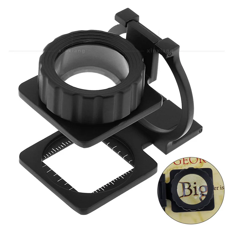 Складная Настольная Лупа с высоким увеличением увеличительное стекло для