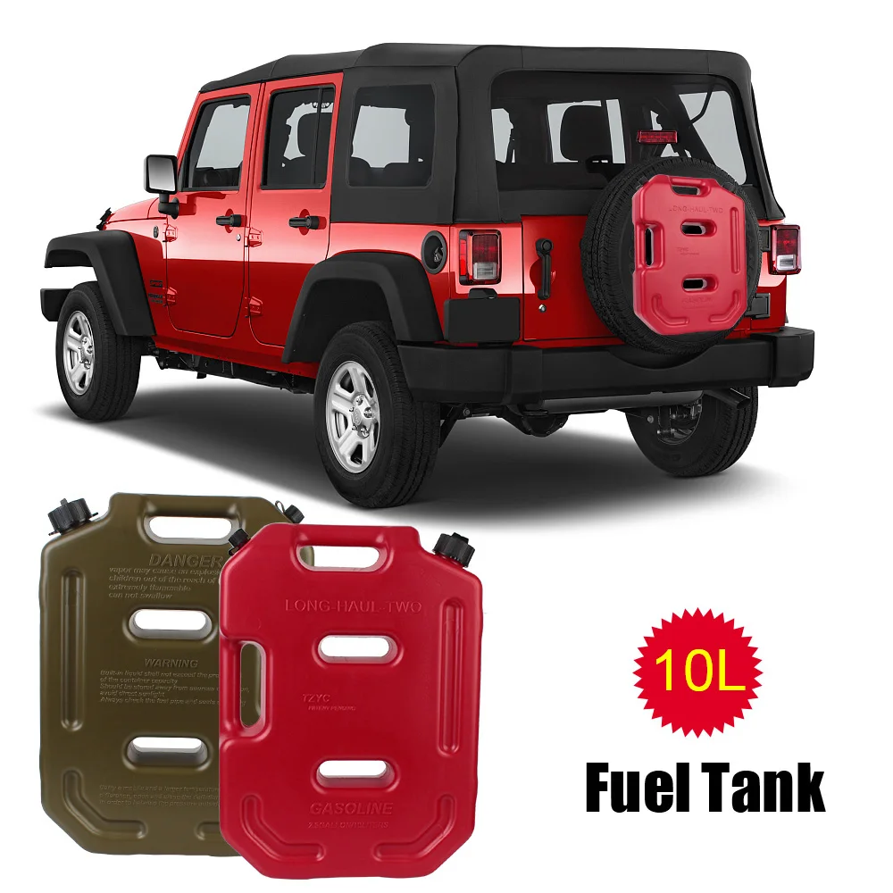 

LEEPEE Car Jerrycan Jerry Can 10L 2.6Gal Spare Fuel Tanks Gasoline Oil Gas Petrol Container For Offroad Long-Haul Fuel Canister