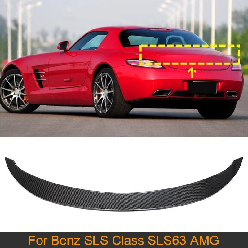 

Carbon Fiber Rear Trunk Spoiler Wing For Mercedes-Benz SLS Class SLS63 AMG 2010-2014 Car Rear Trunk Boot Lip Wing Spoiler
