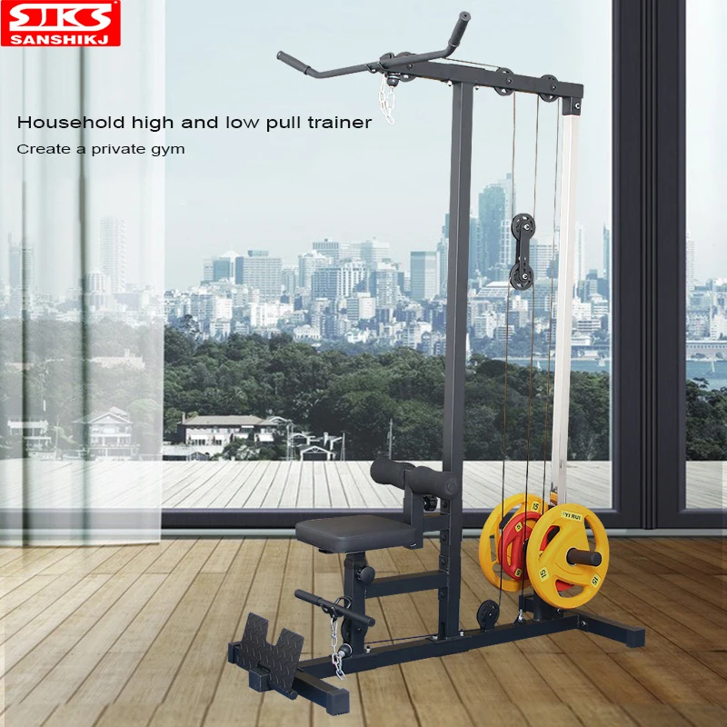 

High and Low Pull Comprehensive Trainer Single Station Fitness Smith Machine Household Load Pull Rod Combined Fitness Bench