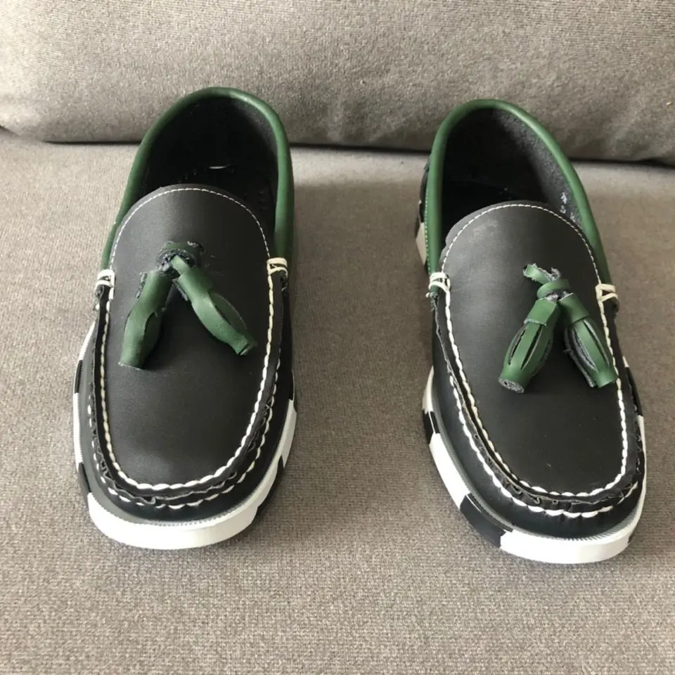 Мужские мокасины ручной работы Docksides классические лоферы из натуральной кожи