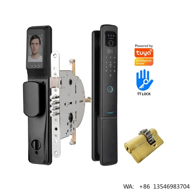 Фото Умный дверной замок OYO Intelligent Israel Locks Tuya Smart с распознаванием отпечатков пальцев и лиц, электронный смарт-замок для дверей №1