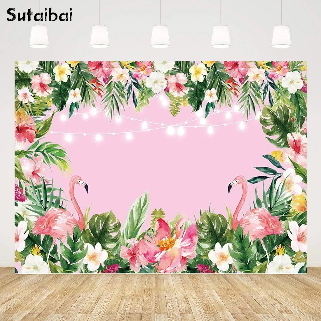 Розовый фон для дня рождения с фламинго, летний Тропический гавайский цветочный фон для фотосъемки с фламинго для мальчиков и девочек, фотодекор