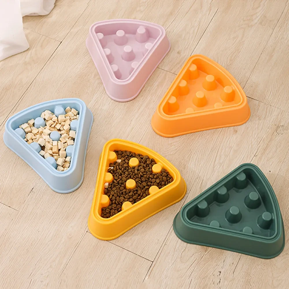 Slow Food Bowl Pizza Type Pet Feeding Dishes Puppy Cats Anti-Gulping Slower Feeder Medium Small Dogs Choke-proof Puzzle Bowls