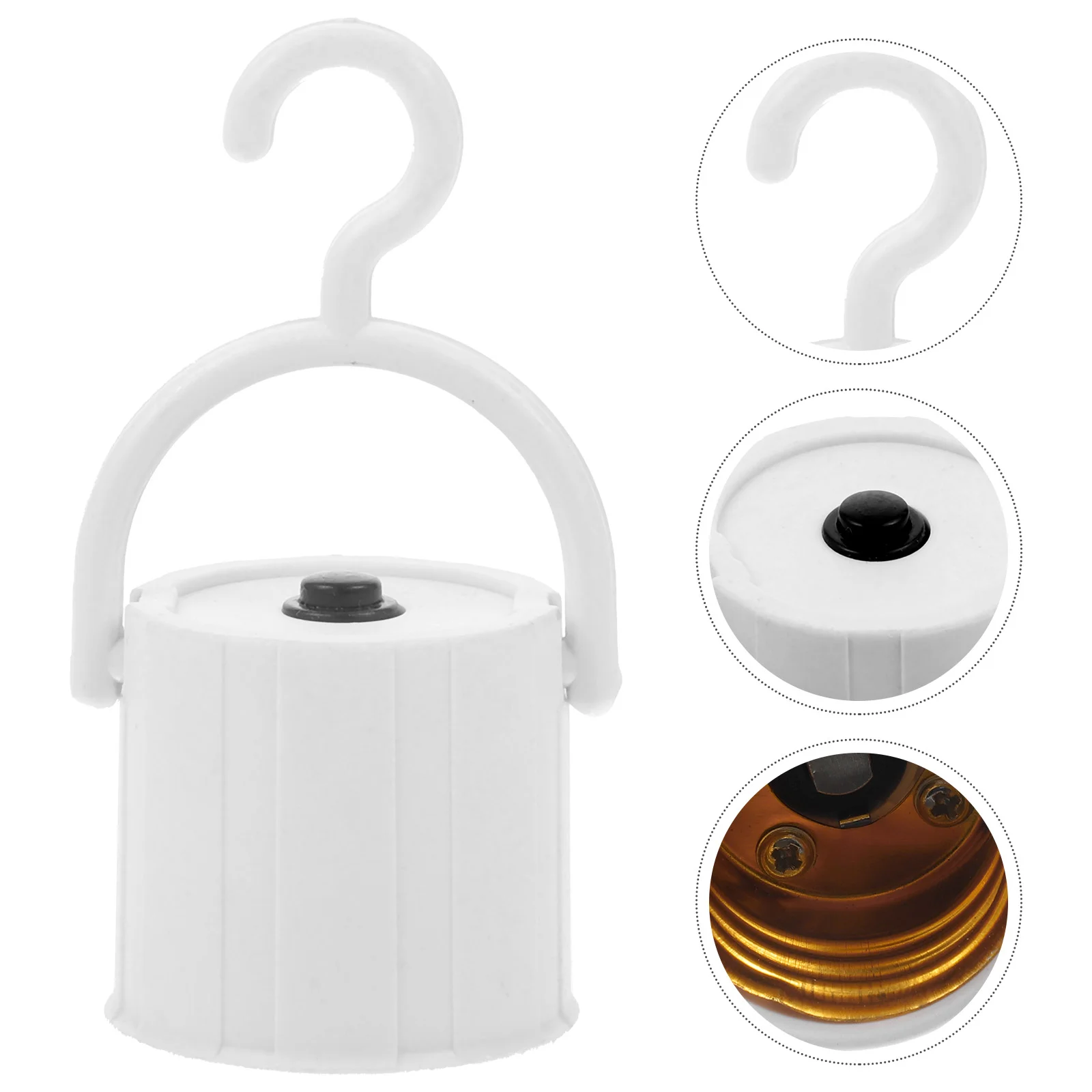 

10 Pcs Emergency Light Sockets Bulb Holder Hook Outdoor Bulbs Portable Plug Outlet Accessories E27