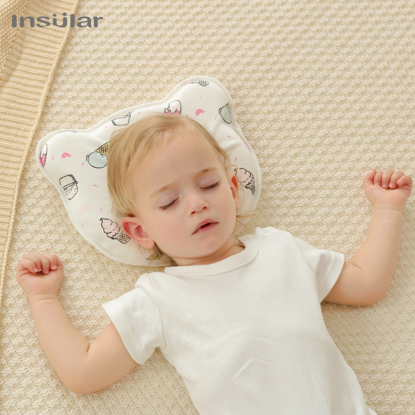 

Baby Pillow Memory Foam Newborn Baby Breathable Shaping Pillows To Head Ergonomic Boy's and Girl's Nursing Pillow
