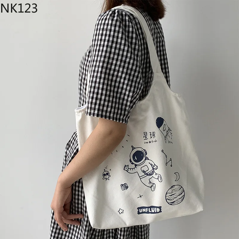 

Vest style canvas bag women's shoulder Korean version Harajuku ulzzang travel student cloth bag women's canvas bag