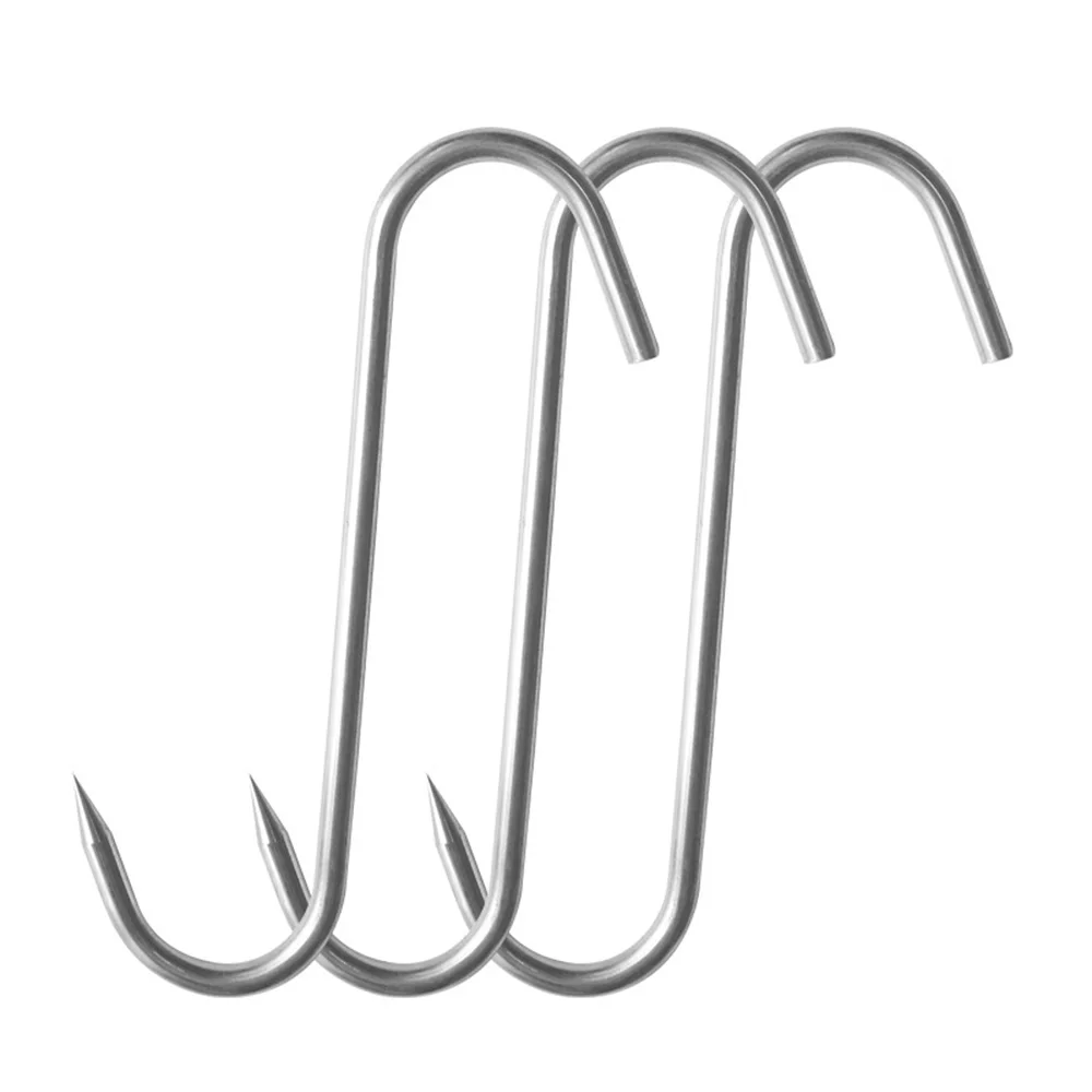

S Hooks Premium Stainless Steel S Hook Hanging Kitchenware Professional S Shaped Hooks Hanging Meat Fish Duck Chicken Goose Hook