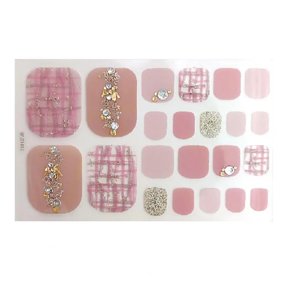 

1 Set Nails Stickers Delicate Vivid Appearance Waterproof for Salon Toenail Art Stickers Toe Nail Stickers