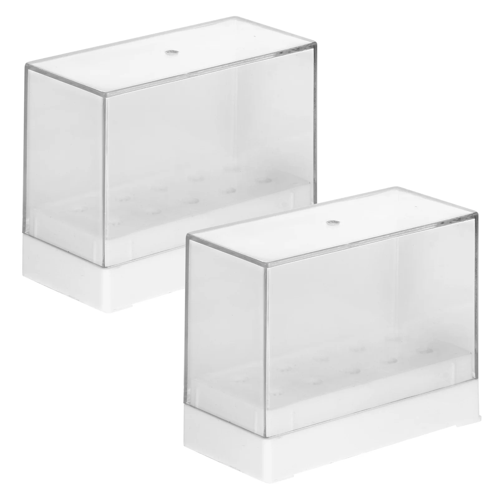 

Drill Nail Bit Bits Holder Case Storage Manicure Box Stand Organizer Clear Supplies Acrylic Display Container Grinding Empty