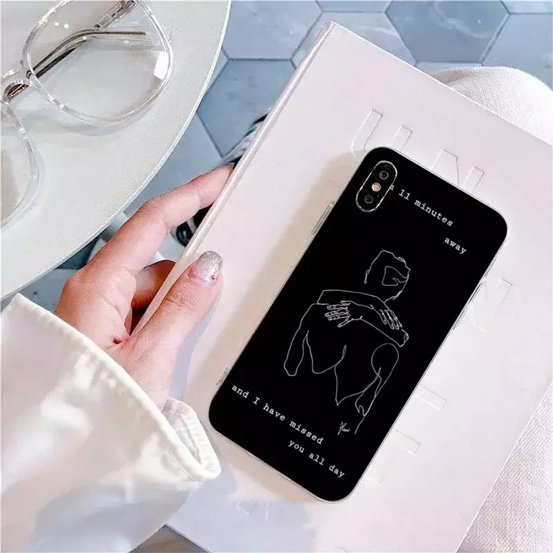 

Free Shipping for iPhone 13 11 12 pro XS MAX 8 7 6 6S Plus X 5S SE 2020 XR fundas Line Sexy Phone Case