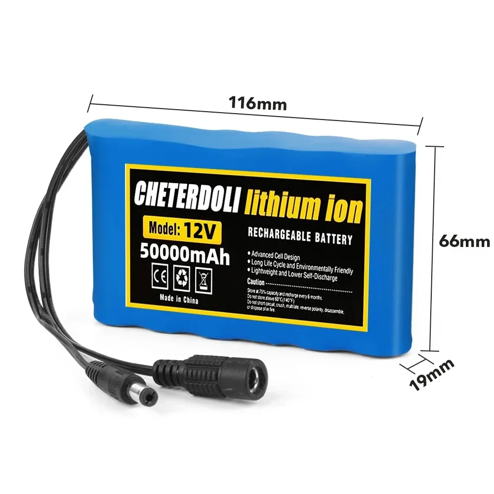 Литий-ионная аккумуляторная батарея 18650 3S2P 12V 50000 мАч