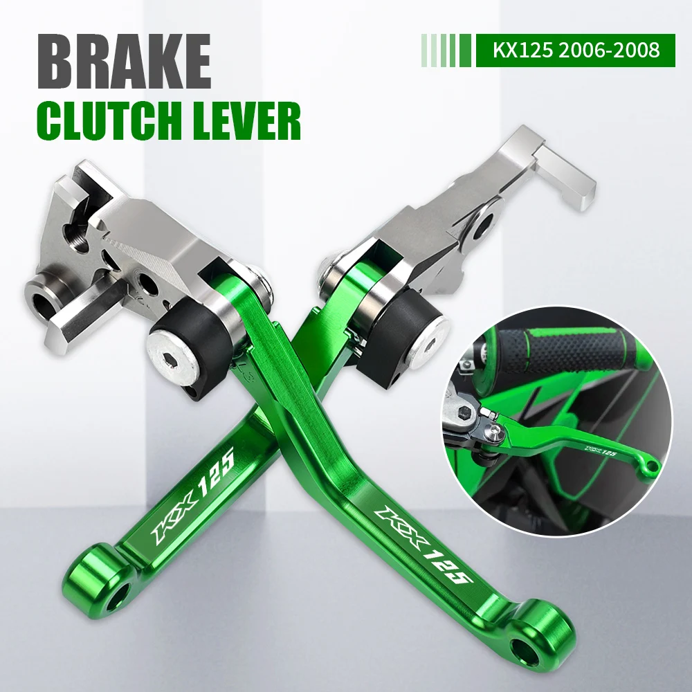 

CNC Foldable Dirt Bike Brake Clutch Levers Motorcross Motorbike Motorcycle Accessories For KAWASAKI KX125 KX 125 2006 2007 2008