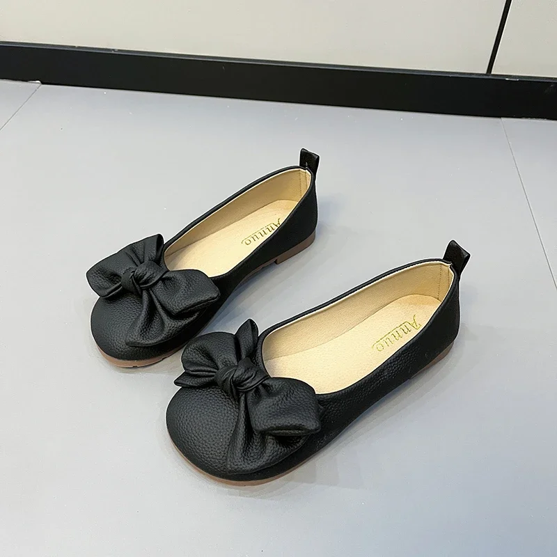 Новые женские кожаные лоферы без шнуровки с бантом повседневные туфли на плоской