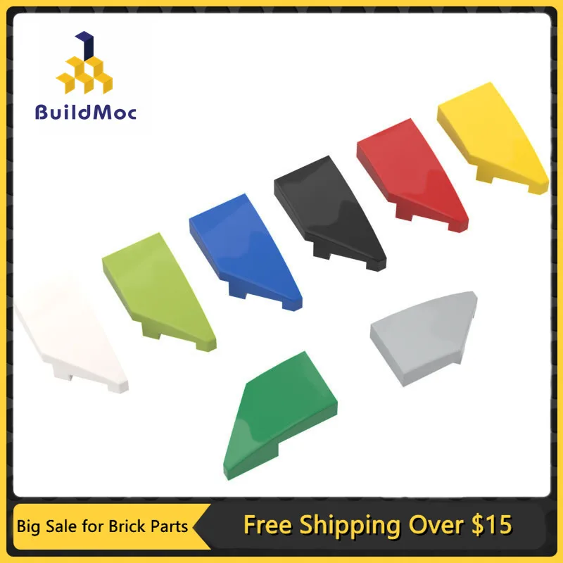 10 шт., детали MOC, 29120 клин, 2x1x2/3, совместимые с левой стороны кирпичи, сборные строительные блоки, частицы, детский мозг, игрушка в подарок